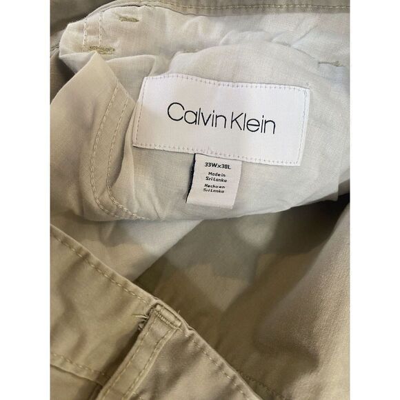 Calvin Klein Tan Five Pocket Slim Fit Khaki Pants Men's Size 33x30 - Picture 7 of 9